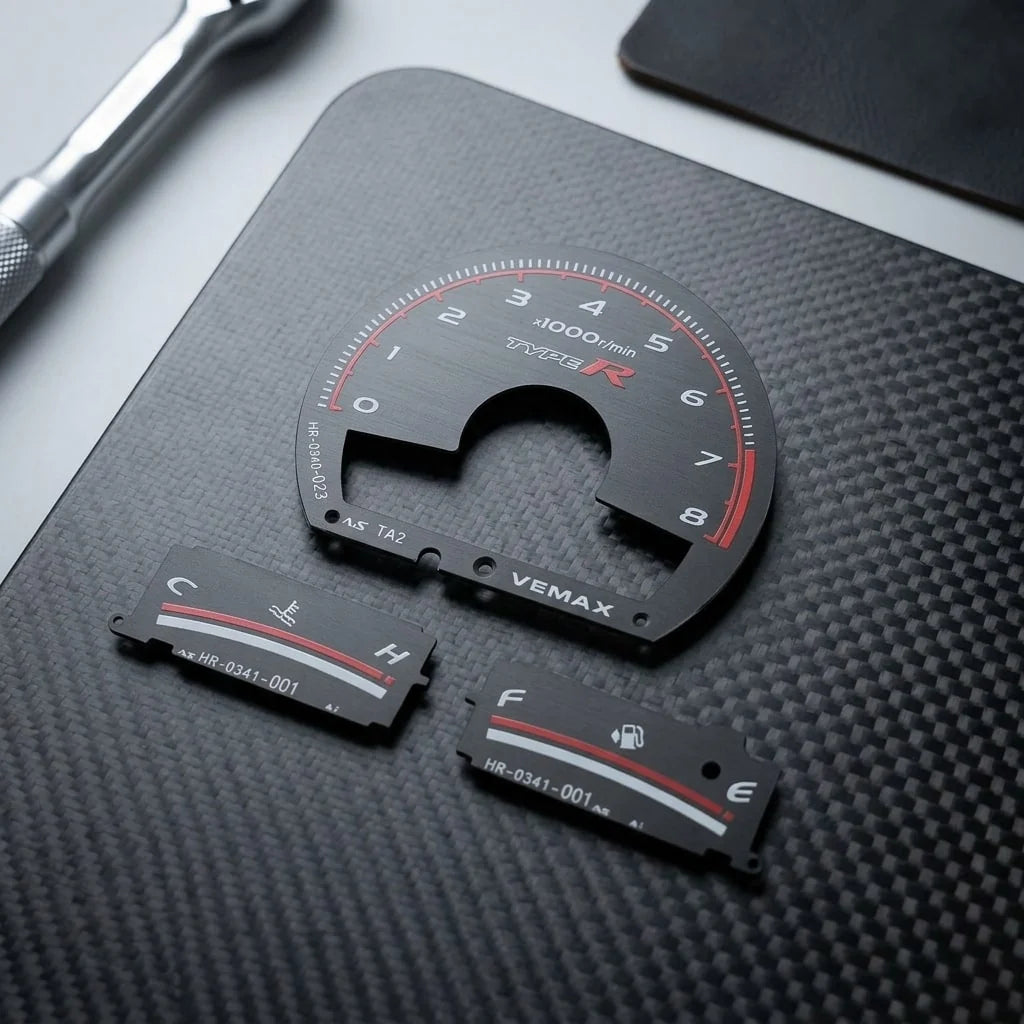 Honda Reborn Type R 3 Pieces Meter Panel Black Premium Quality