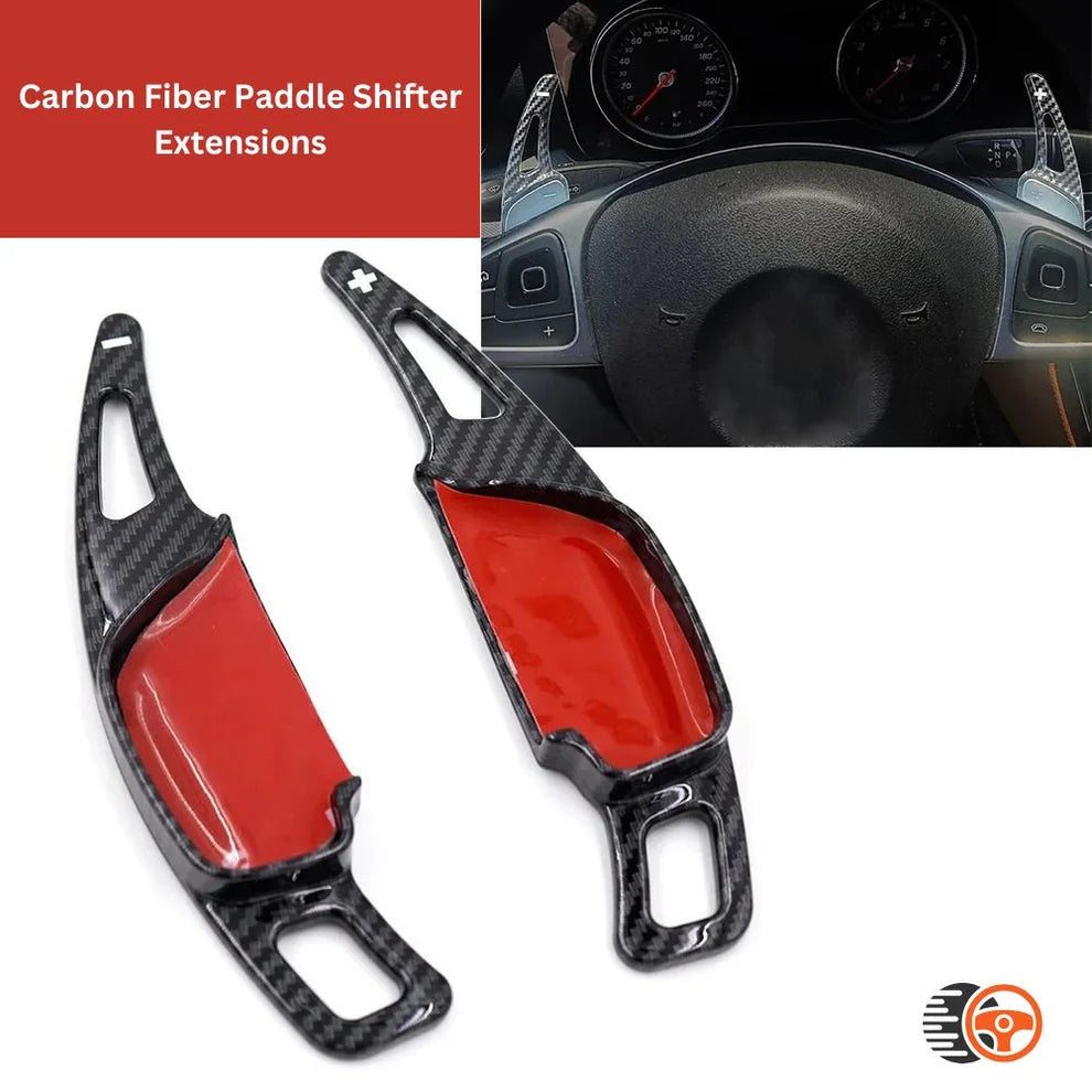 2PCS Aluminum Carbon Fiber Paddle Shifter Extensions