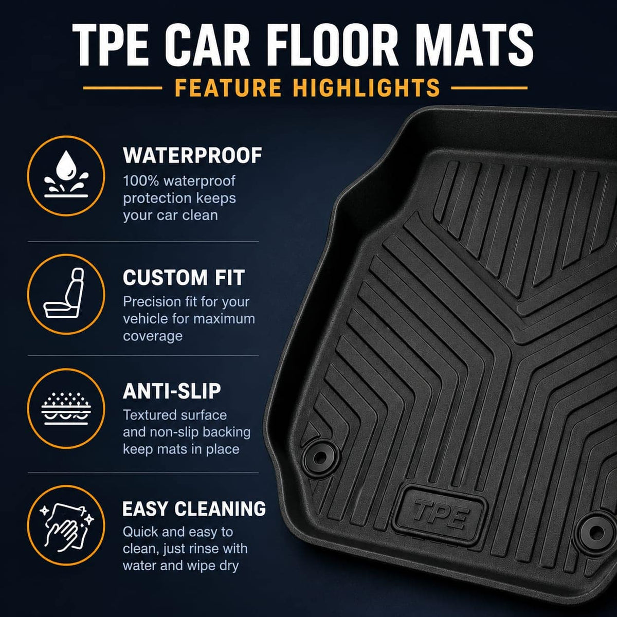 Jetour Dashing Heavy Duty All-Weather TPE Car Floor Mats in Premium Quality