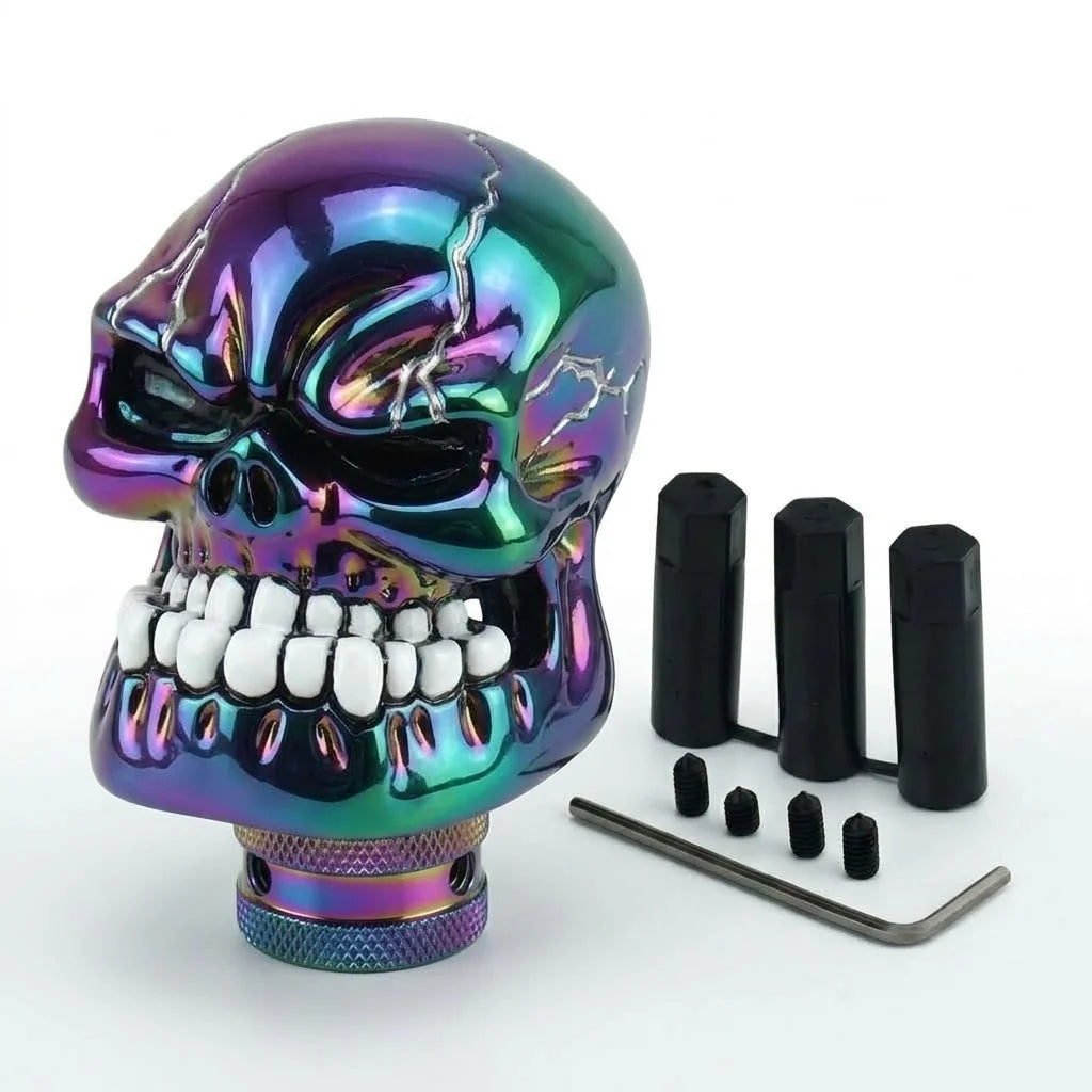 Universal Skull Gear Knob Gear Shift Knob Manual Transmission Shifter Lever Stick(Multi)