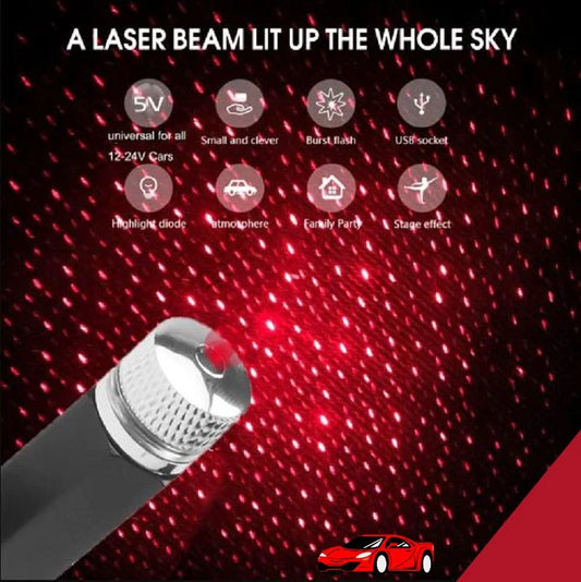 Universal USB LED Starry Laser Projection Light for Car Interior Decoration